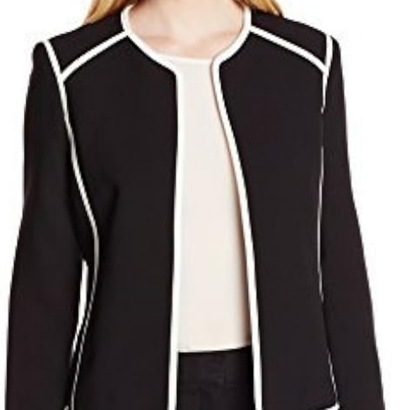 Wilfred Black Crop Jacket with Piping - Picture 1 of 6